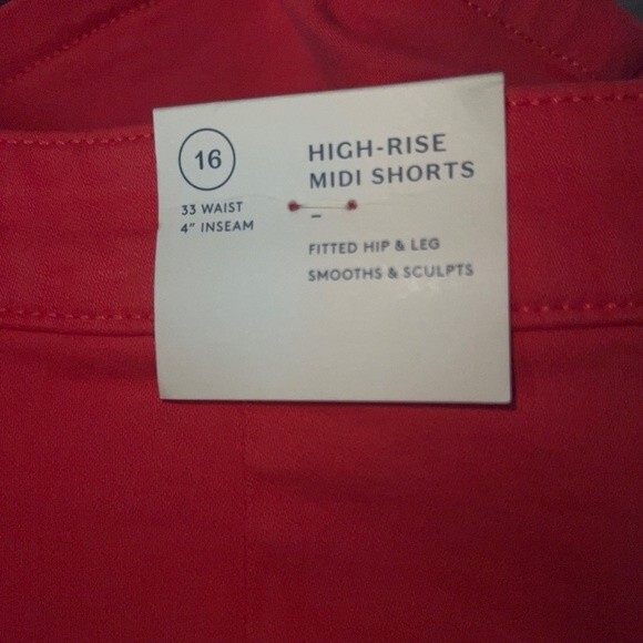 Universal Thread Shorts Womens 16 coral jeans stretch Denim High Rise casual New - Picture 6 of 6